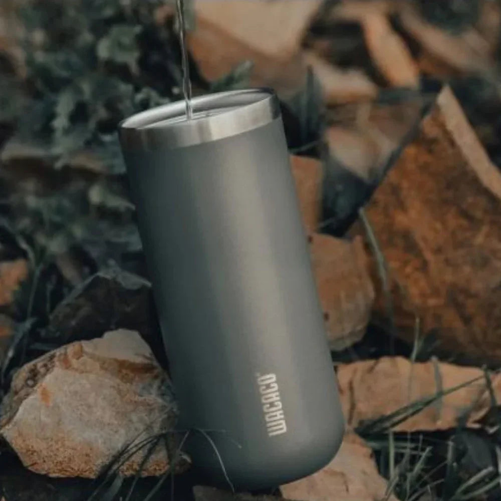 WACACO 435ml Octaroma Vacuum Insulated Mug - Grey - Tashqila WACACO 435ml Octaroma Vacuum Insulated Mug - Grey - Tashqila